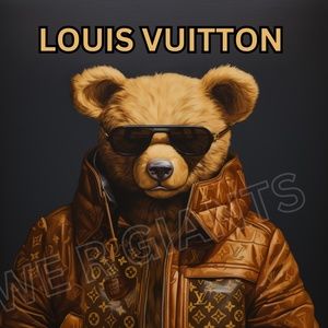 Louis Vuitton ART - LOUIE THE SUAVE BEAR PRINT 11X14 BY THE ART DENARDAI
